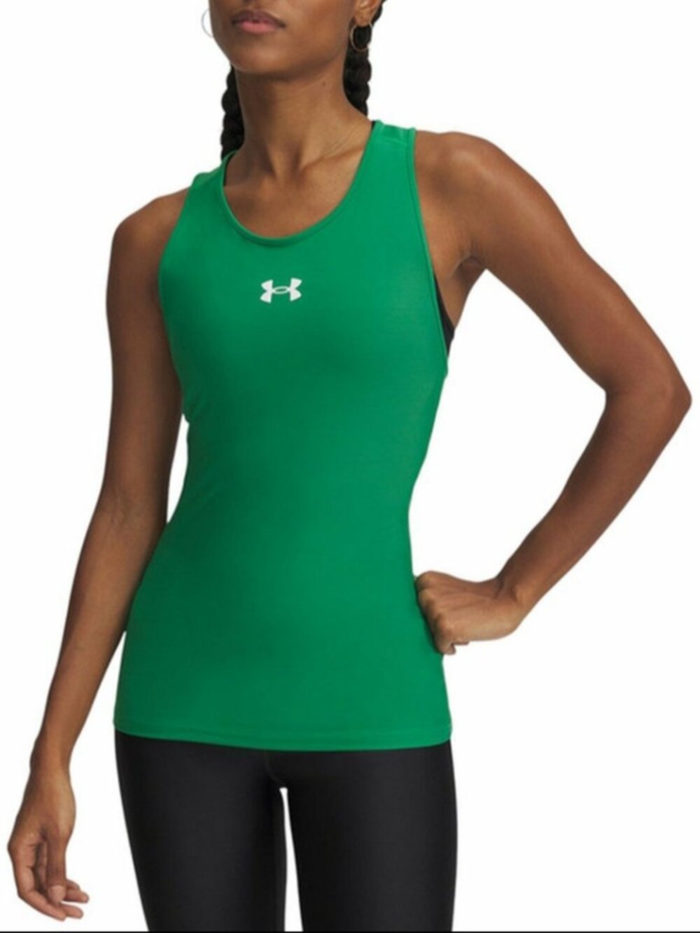UnderArmour Women's Heatgear OG Compression Tank Top in Green size S NWT